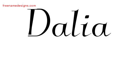 Elegant Name Tattoo Designs Dalia Free Graphic