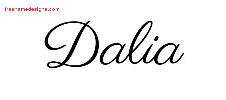 Classic Name Tattoo Designs Dalia Graphic Download