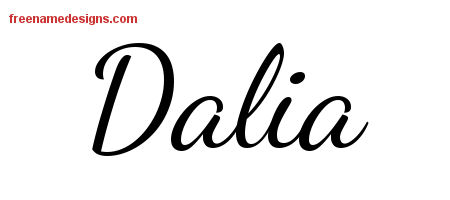 Lively Script Name Tattoo Designs Dalia Free Printout
