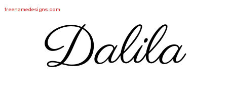 Classic Name Tattoo Designs Dalila Graphic Download