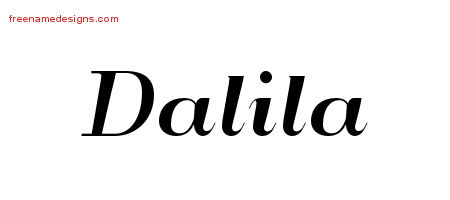 Art Deco Name Tattoo Designs Dalila Printable