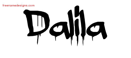 Graffiti Name Tattoo Designs Dalila Free Lettering