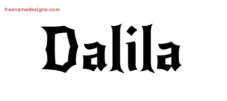 Gothic Name Tattoo Designs Dalila Free Graphic
