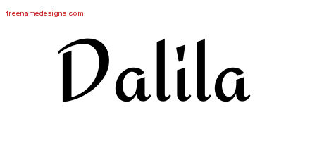Calligraphic Stylish Name Tattoo Designs Dalila Download Free