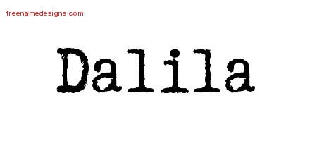 Typewriter Name Tattoo Designs Dalila Free Download