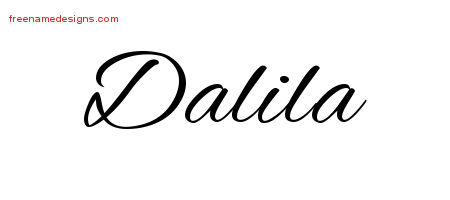 Cursive Name Tattoo Designs Dalila Download Free