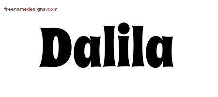 Groovy Name Tattoo Designs Dalila Free Lettering