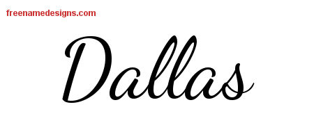 Lively Script Name Tattoo Designs Dallas Free Download