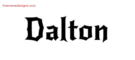 Gothic Name Tattoo Designs Dalton Download Free