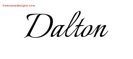 Calligraphic Name Tattoo Designs Dalton Free Graphic