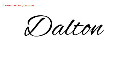 Cursive Name Tattoo Designs Dalton Free Graphic
