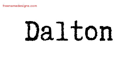 Typewriter Name Tattoo Designs Dalton Free Printout