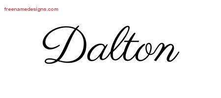 Classic Name Tattoo Designs Dalton Printable