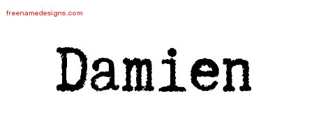 Typewriter Name Tattoo Designs Damien Free Printout Typewriter Name Tattoo Designs Damien Free Printout