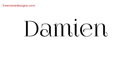 Vintage Name Tattoo Designs Damien Free Printout