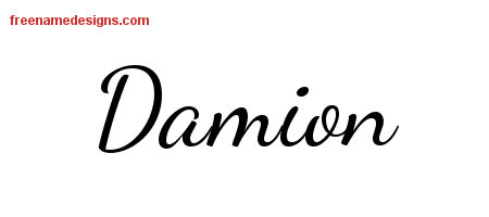 Lively Script Name Tattoo Designs Damion Free Download