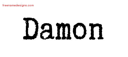 Typewriter Name Tattoo Designs Damon Free Printout