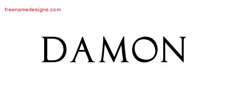 Regal Victorian Name Tattoo Designs Damon Printable