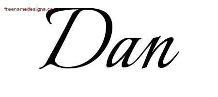 Calligraphic Name Tattoo Designs Dan Free Graphic