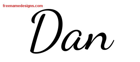 Lively Script Name Tattoo Designs Dan Free Printout