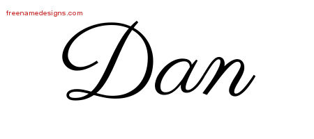 Classic Name Tattoo Designs Dan Printable