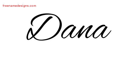 Cursive Name Tattoo Designs Dana Free Graphic
