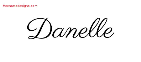 Classic Name Tattoo Designs Danelle Graphic Download