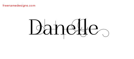 Decorated Name Tattoo Designs Danelle Free