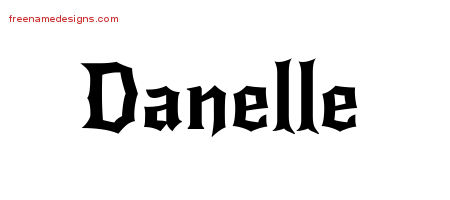 Gothic Name Tattoo Designs Danelle Free Graphic