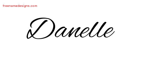 Cursive Name Tattoo Designs Danelle Download Free