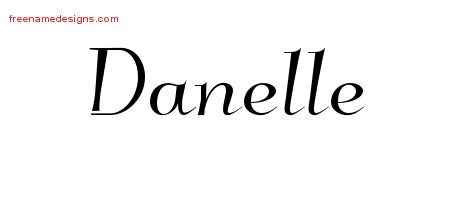Elegant Name Tattoo Designs Danelle Free Graphic
