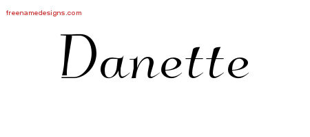 Elegant Name Tattoo Designs Danette Free Graphic