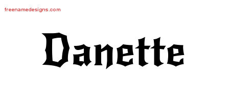 Gothic Name Tattoo Designs Danette Free Graphic
