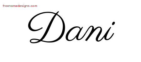 Classic Name Tattoo Designs Dani Graphic Download
