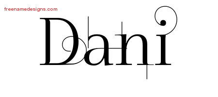 Decorated Name Tattoo Designs Dani Free