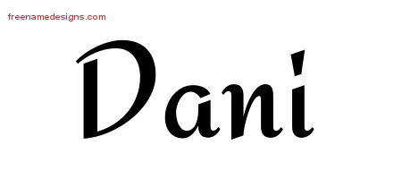 Calligraphic Stylish Name Tattoo Designs Dani Download Free