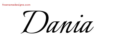Calligraphic Name Tattoo Designs Dania Download Free