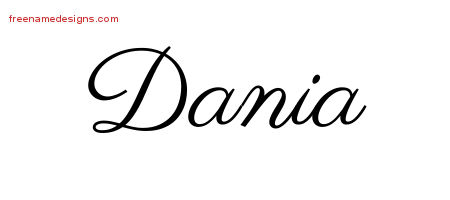 Classic Name Tattoo Designs Dania Graphic Download