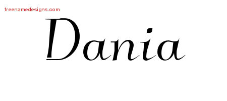 Elegant Name Tattoo Designs Dania Free Graphic
