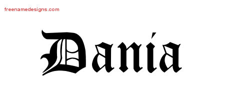 Blackletter Name Tattoo Designs Dania Graphic Download
