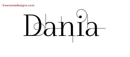 Decorated Name Tattoo Designs Dania Free