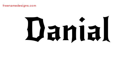 Gothic Name Tattoo Designs Danial Download Free