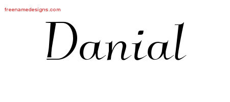 Elegant Name Tattoo Designs Danial Download Free