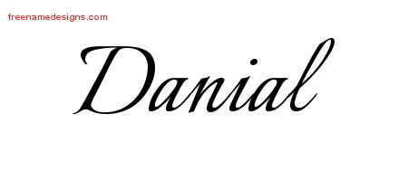 Calligraphic Name Tattoo Designs Danial Free Graphic