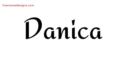 Calligraphic Stylish Name Tattoo Designs Danica Download Free