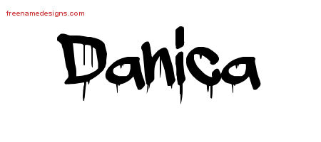 Graffiti Name Tattoo Designs Danica Free Lettering