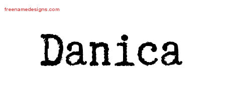 Typewriter Name Tattoo Designs Danica Free Download