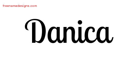 Handwritten Name Tattoo Designs Danica Free Download