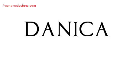 Regal Victorian Name Tattoo Designs Danica Graphic Download
