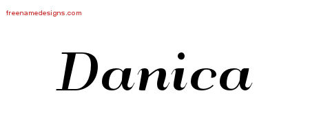 Art Deco Name Tattoo Designs Danica Printable